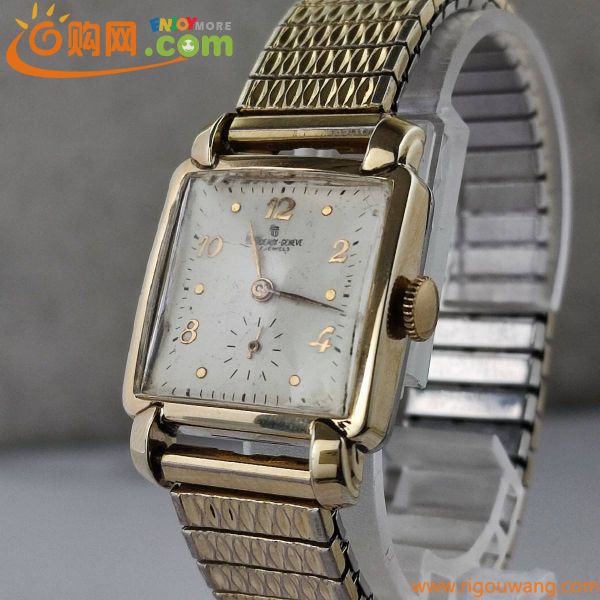 【稼働品】1950s ジュネーブ スイス製 10金メッキ 手巻き腕時計 アンティーク ヴィンテージ レトロ