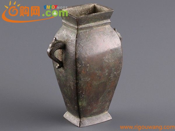 【美】古美術品 時代 唐物 古銅造 花器 小花瓶 c318