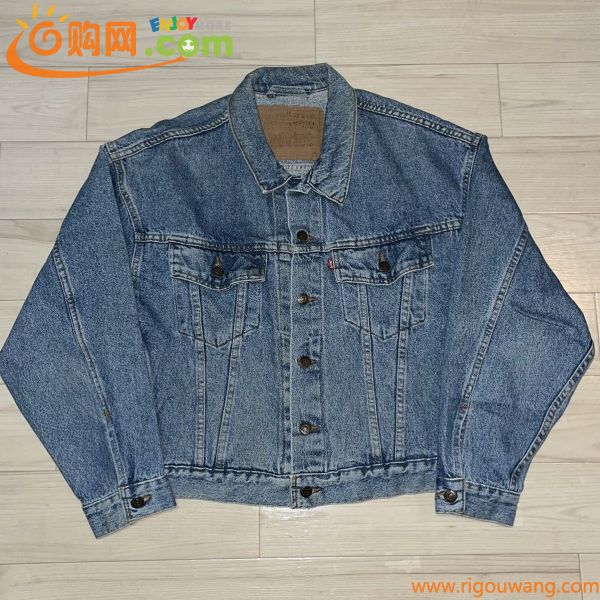 ヴィンテージ 90s Levis デカパッチ 70593デニムジャケットUSA製(リーバイス 66前期BIGE 3rd 2nd ビンテージ 70s 80s 60s 90年代 501XX)