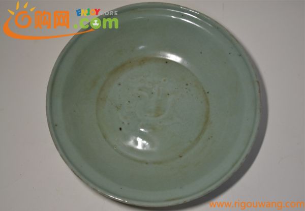 中国美術　龍泉窯 青磁　大皿　茶道具　古玩　置物　直径31.4cm
