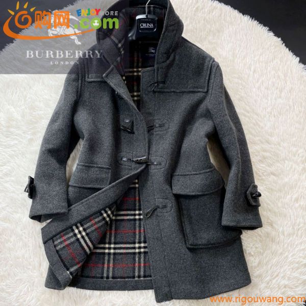 定価24万●美品BURBERRY ●最高の一着●イギリス製　最高級ウールダッフルコート【specially duffle 】●バーバリーコート　メンズ　L