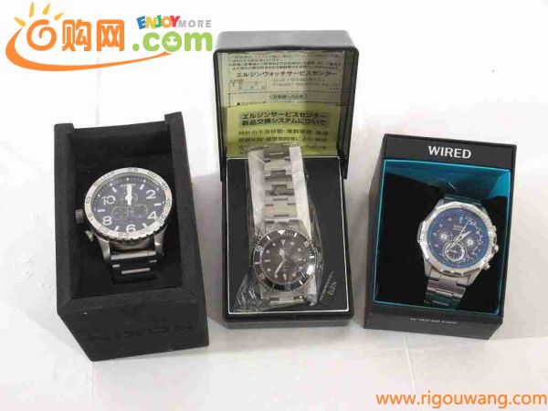 1円 ジャンク品 WIRED/ニクソン/エルジン 腕時計 セット BV022