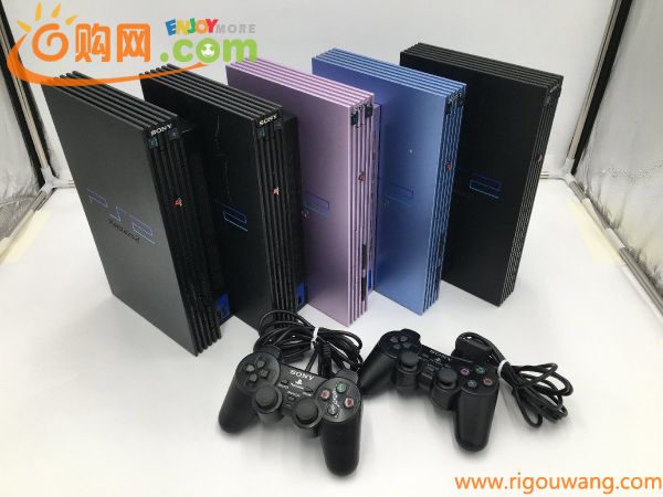 ♪▲【SONY ソニー】PS2本体 5点/コントローラー 2点 計7点セット SCPH-50000 他 まとめ売り 0210 2