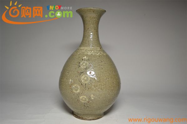 朝鮮美術　李朝　高麗　象嵌　青磁　花瓶　華道具　