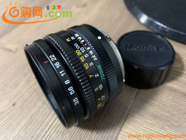 Mamiya　G　　75mm　1:3.5　L　　キャップ付　マミヤ　　mamiya 6 MF 用レンズ