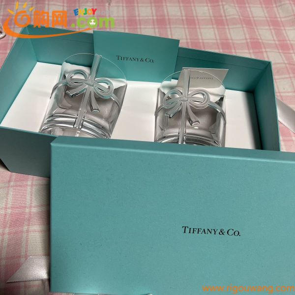 送料無料！TIFFANY&Co. ボウ グラスセット 