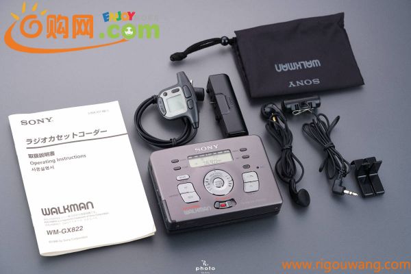 ★極美品・動作〇★ SONY ソニー WALKMAN フラッグシップ録再機 ポータブルカセットプレーヤー WM-GX822 BLACK 整備品