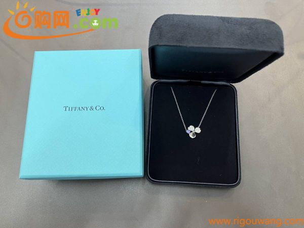 ★【売り切り】希少 TIFFANY&Co. ティファニー ペーパーフラワー タンザナイト ダイヤ ネックレス Pt950 3.5g