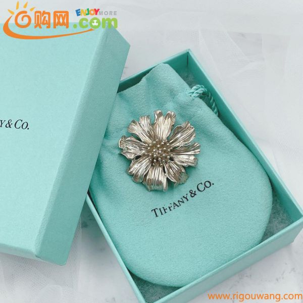 1円～ 希少 TIFFANY＆Co. ティファニー マリーゴールド ブローチ シルバー SV925 フラワー 花 アクセサリー レディース レア 