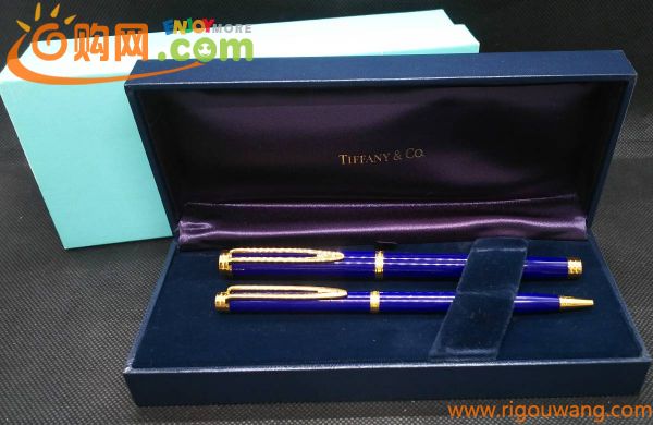 ★送料無料★ ウォーターマン ティファニー 18k 万年筆セット ブルー (Waterman Tiffany fountain pen set)