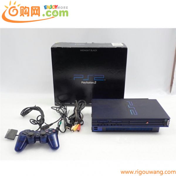 1円【良品】SONY ソニー/PS2 Playstation2 ミッドナイトブラック/SCPH-50000/62