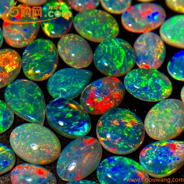 遊色効果抜群!!大量!!［天然オパールおまとめ100ct］m ルース 裸石 宝石 ジュエリー jewelry opal 遊色 虹 DG5 ④