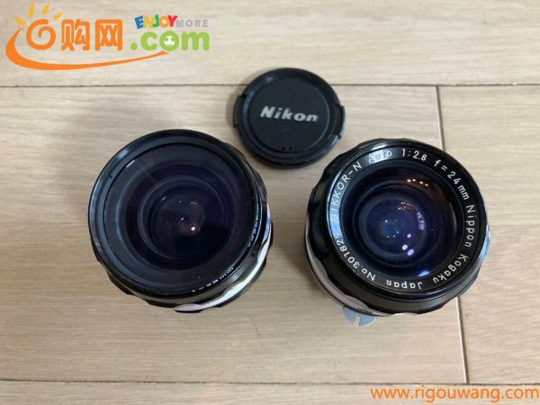 NIKON ニコン レンズ2点セット　NIKKOR-H 1:3.5 28mm/NIKKOR-N 1:2.8 24mm ジャンク扱い　　フィルムカメラ/単焦点レンズ/