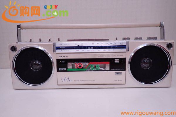 昭和レトロ サンヨー ステレオカセット ラジカセ SANYO MR-U4SX METAL TAPE AUTOMATIC MUSIC SELECT SYSTEM A06210T