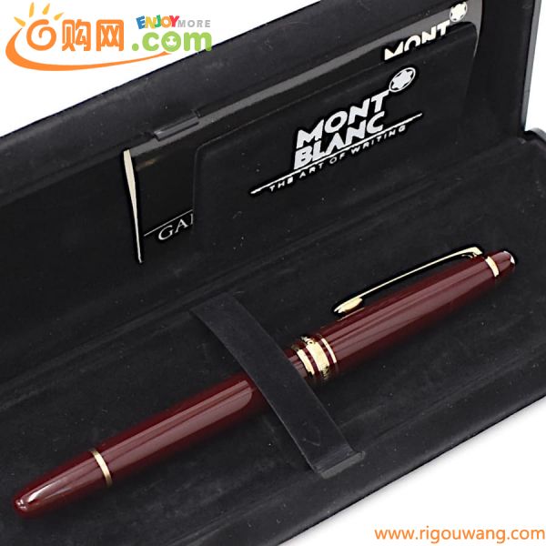 1円 ◆美品 MONTBLANC モンブラン 万年筆 マイスターシュティック 4810 ペン先14K ボルドー ゴールド◆E.Csmr.zE-31