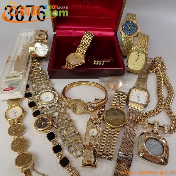 AC-3676　ウェルサム他　ゴールドカラー　腕時計まとめ売り　現状品