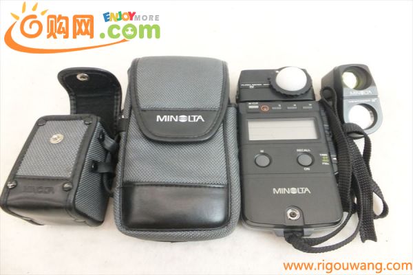 ▼ MINOLTA ミノルタ FLASH METER IV 露出計 ソフトケース付き 中古 現状品 231005K2027