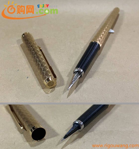 パーカー PARKER 万年筆 180 Guirlande/Girlande(?) XF/M 両面ニブ リバーシブルニブ 金張り おそらく14金(14K)か18金(18K) 良品