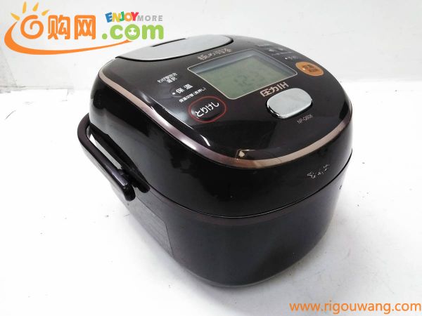 ▽象印 ZOJIRUSHI NP-QB06 極め炊き 圧力IH式炊飯器 極め羽釜 3.5合炊き プライムブラウン 2018年製 [E111511] @100 ▽