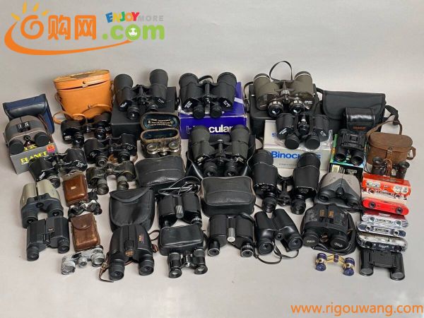KS57 双眼鏡 大量 まとめて ジャンク 箱付/ケース付/本体のみ混在 Nikon/Canon/Luna/tasco/Kenko/Fokusなど (検)オペラグラス カメラ