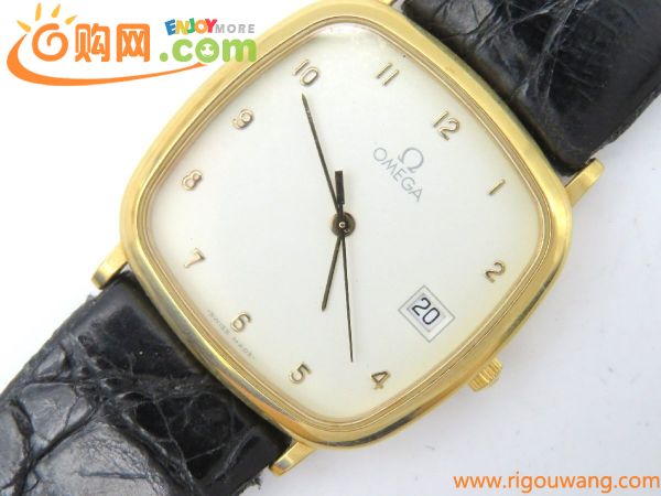 1円◆稼働◆ オメガ デビル ホワイト クオーツ ユニセックス 腕時計 K75501