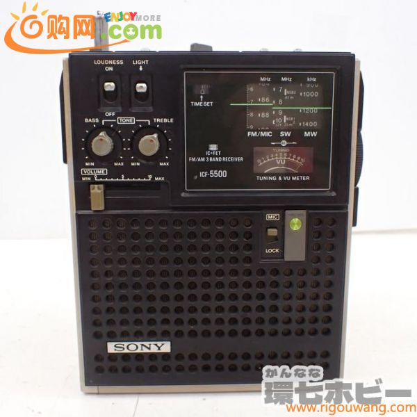 MP36◆SONY ソニー ICF-5500 スカイセンサー FM/MW/SW 3バンドレシーバー ラジオ ジャンク/当時物 昭和レトロ 日本製 Skysensor 送80