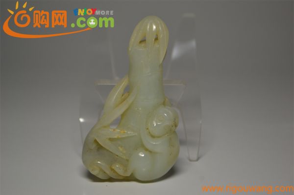 中国美術　白玉　玉彫　装身具　中国古玩　置物　