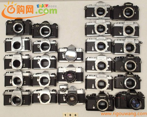 M186D MF 一眼 フィルムカメラ 大量 ２５台 Nikon F-301 EL EM Nikomat PETRI FT EE VⅥ PENTAX ESⅡ MX KX S2 ME SP 等 レトロ ジャンク