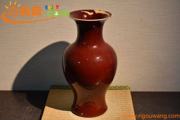 【GE】Y865【コレクター所蔵品】時代 辰砂壷 /中国古玩 中国美術 骨董品 時代品 美術品 古美術品