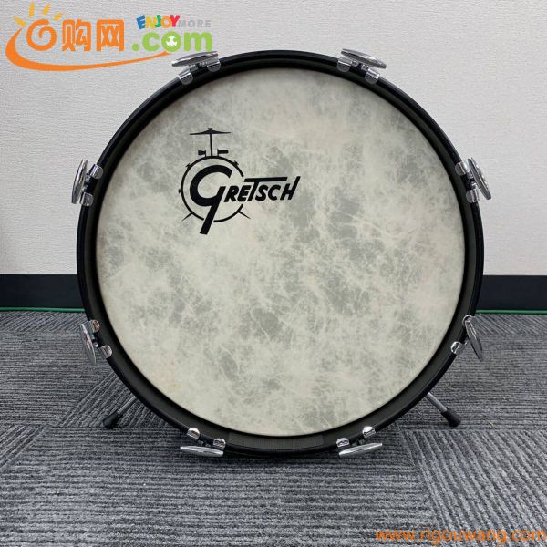 【Dr】 Gretsch 不明 バスドラム 18×15 50's ビンテージ Drum カスタム 改造品 1744-3