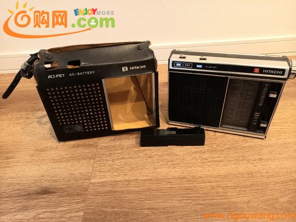 昭和レトロ HITACHI AM-FM TRANSISTOR RADIO 21C+5TRANSISTOR KH-992 ラジオ ジャンク 保管 現状品 k1058