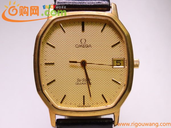 ■♪価格高騰! 資産価値！ 稼働 電池新品 メンズ ビンテージ 高級超レア！ OMEGA オメガ Deville デビル デートクオーツ フルオリジナル