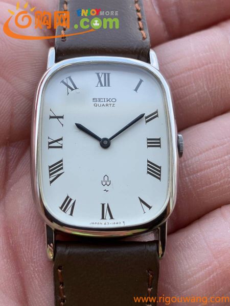 ラスト1本 デッドストック 1977年 未使用 セイコー シャリオ 43-5160 CNB200 稼動品 クォーツ メンズ 腕時計 ビンテージ ローマ数字 新品 