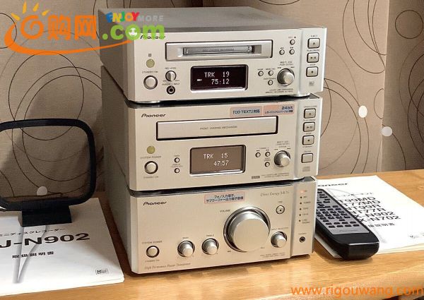 1円スタート Pioneer システムコンポ FILL CDプレイヤー/PD-N902・MDレコーダー/MJ-N902・プリメインアンプ/A-N902 セット
