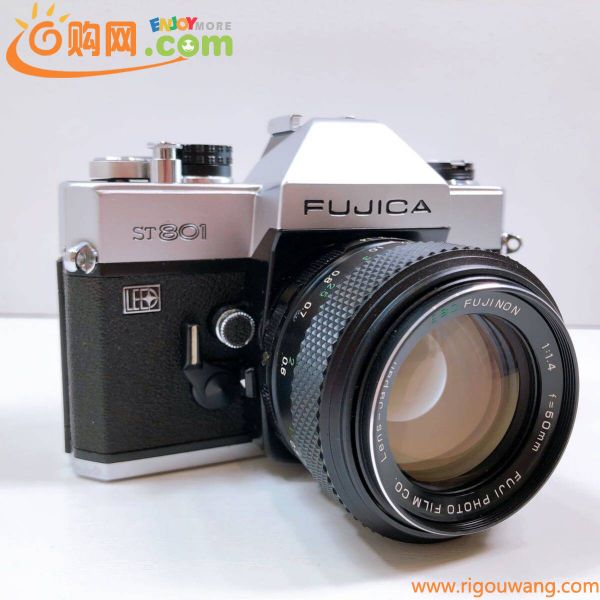 148【中古】FUJICA フジカ フィルムカメラ ST801 ボディ シルバー レンズ FUJINON 1:1.4 f=50mm 富士フィルム 動作未確認 現状品