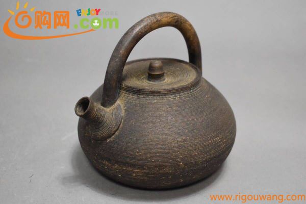 【英】A1121 木米銘 南蛮糸目急須 日本美術 茶道具 茶注 骨董品 美術品 古美術 時代品 古玩