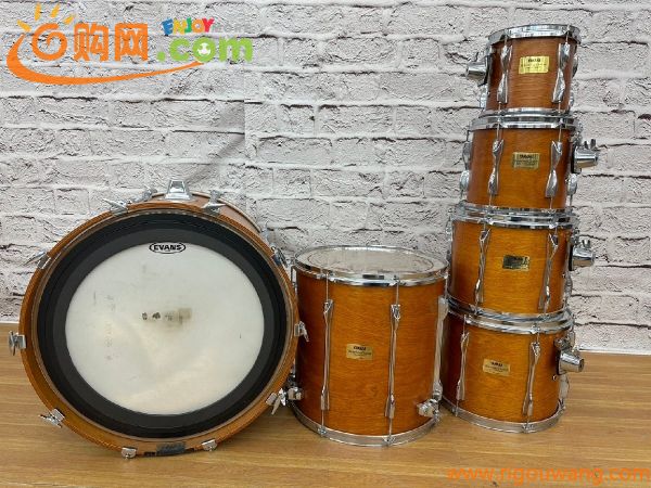 □t2678　中古★YAMAHA　Recording Custom 20th ANNIVERSARY　ヤマハ　ドラム　6点セット　【3個口発送】