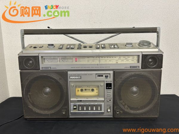 A3　HITACHI　日立　TRK-8800　ラジカセ　カセットデッキ　オーディオ機器　通電確認済み　音出しOK　昭和レトロ　現状品