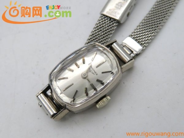 1円◆稼働◆ ロンジン シルバー 手巻き レディース 腕時計 M44003