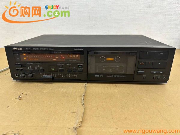 td1590100/Victor ビクター KD-V6 Stereo cassette deck ステレオ カセット デッキ 黒 ブラック カセットデッキ