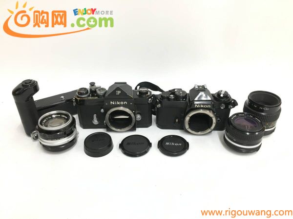 ☆ Nikon フィルム一眼レフカメラ まとめ 2 ☆ Nikon F + FE + NIKKOR-S Auto + 1:1.4 f=50mm + NIKKOR 28mm 1:3.5 他 レンズ 1本 ニコン