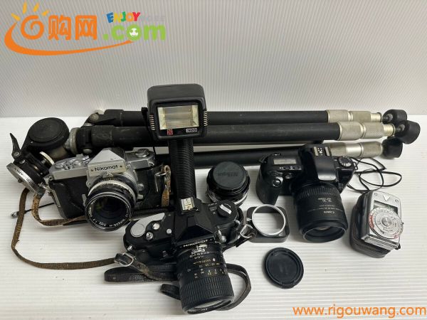 NA★1円〜中古品 おまとめ品 Canon キャノン EOS kiss EF 35-70mm 1:3.5-4.5 Nikomat ニコン f=50mm 1:2 panashot PE-320 他 動作未確認