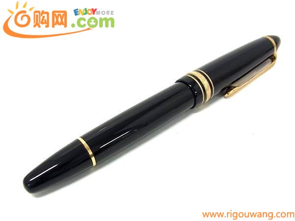 1円 ■美品■ MONT BLANC モンブラン マイスターシュテュック no.146 ペン先 14K 585 14金 万年筆 筆記用具 文房具 ブラック系 AX8037