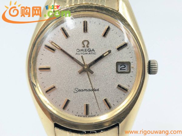 1円～【稼動品】OMEGA オメガ シーマスター 自動巻き 3針 ゴールド デイト ビンテージ ブランド 腕時計