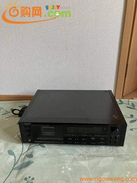 1円 AIWA アイワ EXCELIA エクセリア XK-009 カセットデッキ オーディオ ステレオ リモコン付 音響 機器 通電OK 現状品 保管品 レトロ