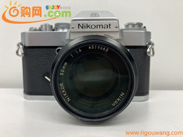 24102-2/ NIKON ニコン NIKOMAT EL シルバー AF NIKKOR 50mm 1:1.4 レンズセット シャッター OK