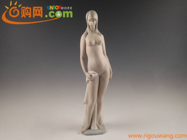 ◇堂◇LLADRO リヤドロ 彩色 美人 女性 裸婦 大置物 47cm 無傷完品 14ud6