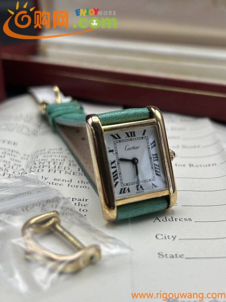 [A]時計(サ80)★[[WH-11804]]★Cartier (カルティエ)★プレマストタンクSM メカニカル★尾錠・メンテナンスキット付き★稼働品★