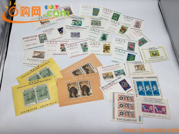 韓国切手 小型シート 未使用品いろいろ大量セット 計88枚 二次流通品 4185-1